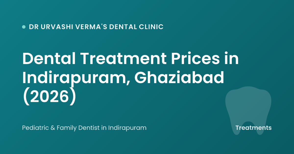 Dental Treatment Prices in Indirapuram, Ghaziabad (2026)