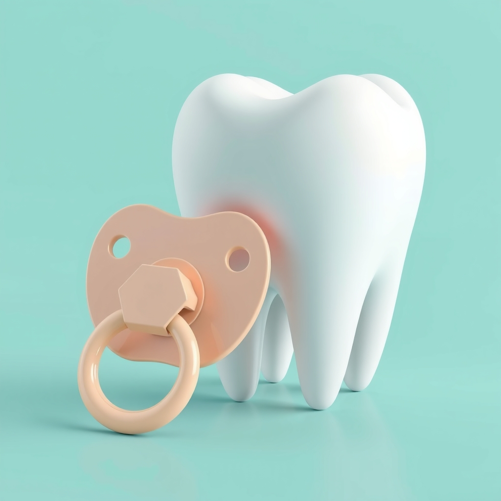 Illustration: How Thumb Sucking and Pacifier Habits Affect Teeth Alignment